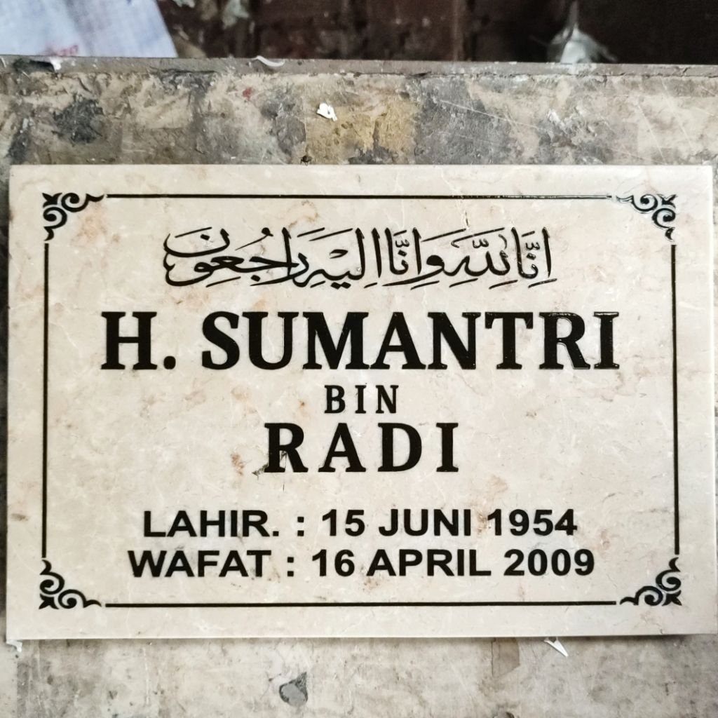 Marmer plat nisan leter | batu nisan marmer pahatan asli | free packing