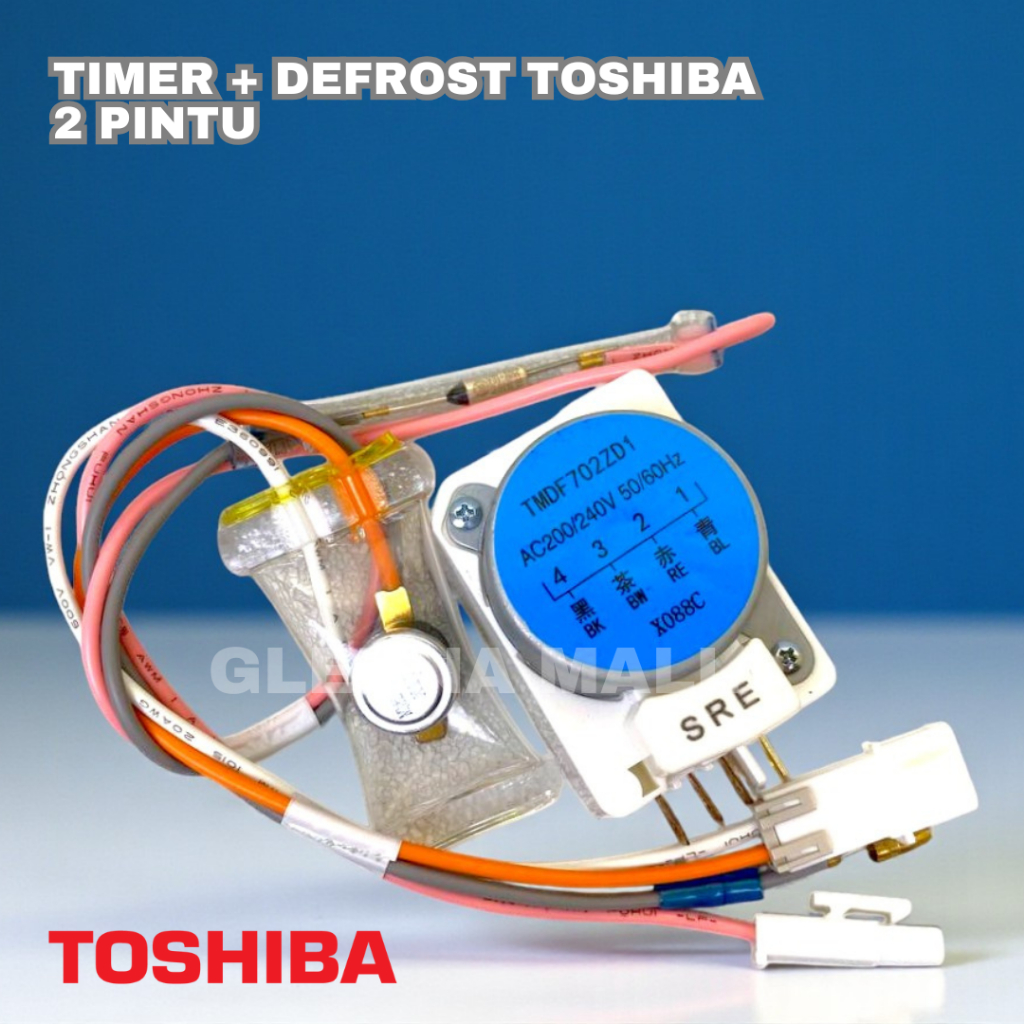 TOSHIBA 2 PINTU TIMER DEFROST OTOMATIS ORIGINAL / TIMER DEFROST 1-3 DAN FUSE BIMETAL KULKAS TOSHIBA 