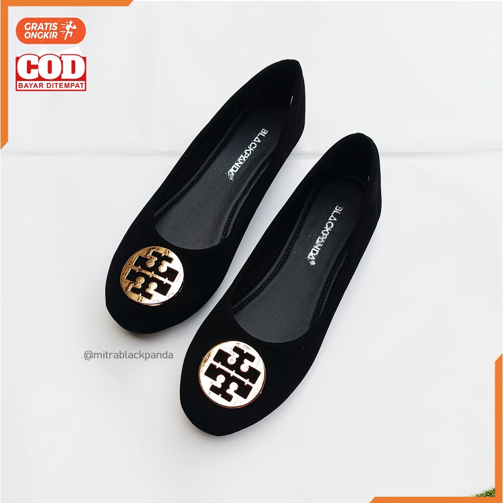 Blackpanda Flat Shoes - Sepatu Black Panda - Sepatu Wanita - Black Panda Lake Black