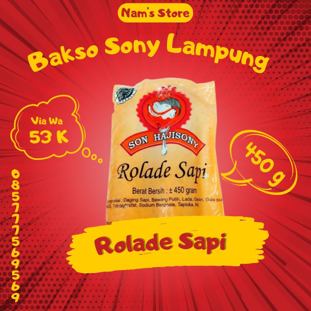 Rolade Sapi 100% daging asli khas sony lampung