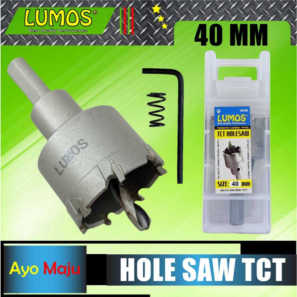 Hole Saw TCT LUMOS 40mm / HoleSaw Besi 40mm / Mata Bor Besi 40 mm TCT