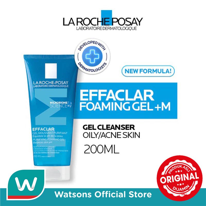 La Roche Posay Effaclar Foaming Gel Cleanser 200ml - Facial Wash Kulit Jerawat/ Berminyak 200ml