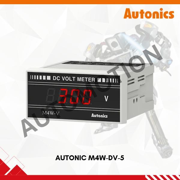 Autonics M4W-DV-5 Voltmeter Digital LED 3½-digit 7-segment DC Voltage Input 300V Output Indikator Ti