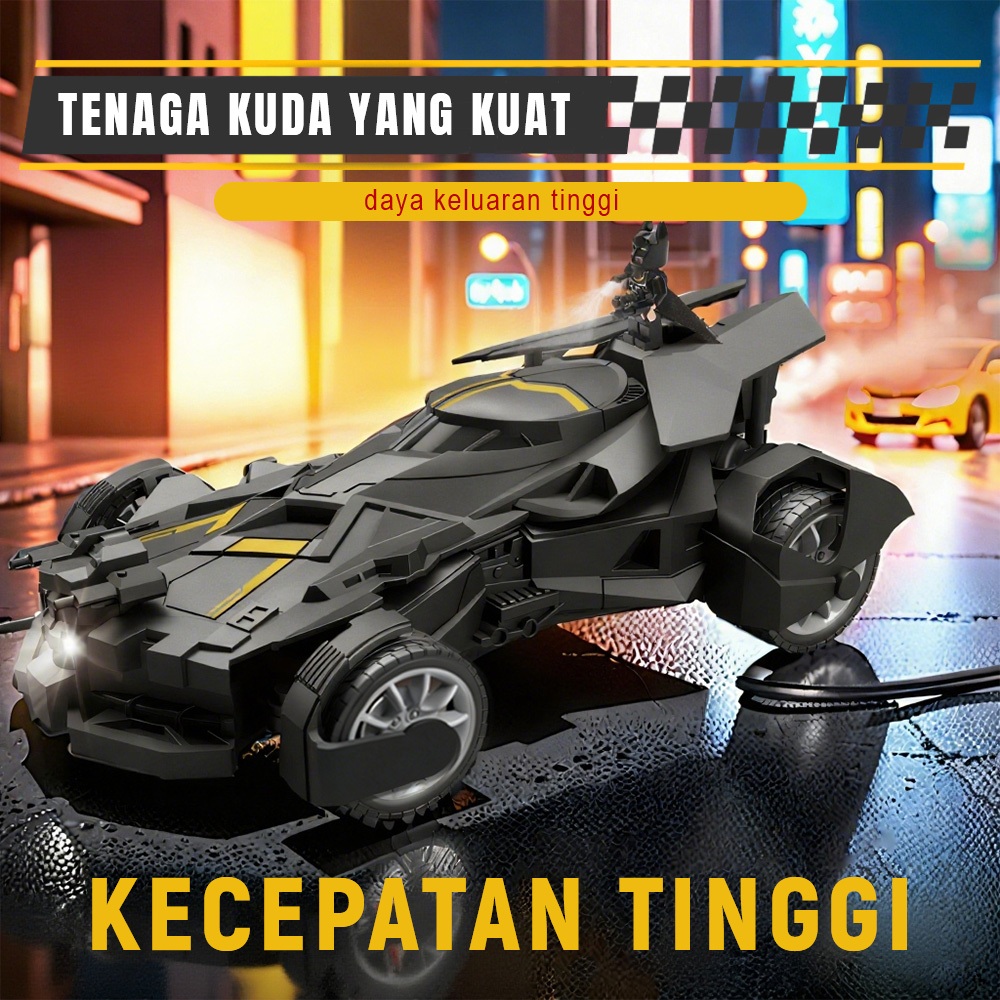 new deals bobo mobil batman remote control rc sedan formula semprotan lampu high speed rc car mainan