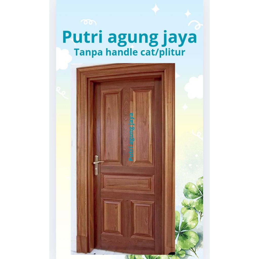 kusen+pintu kayu kamper dan meranti bisa custom fast respon