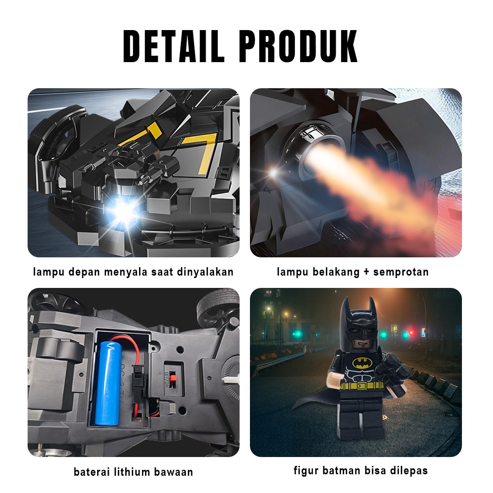Best Sale Tatajoy Mobil Remote Control Batman Semprotan Air Lampu High Speed Rc Car Anak Formula