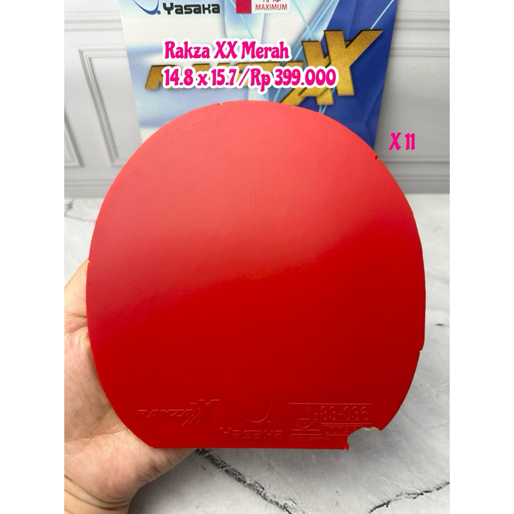 SECOND KARET BET BAT BAD PINGPONG TENIS MEJA YASAKA RAKZA XX MERAH