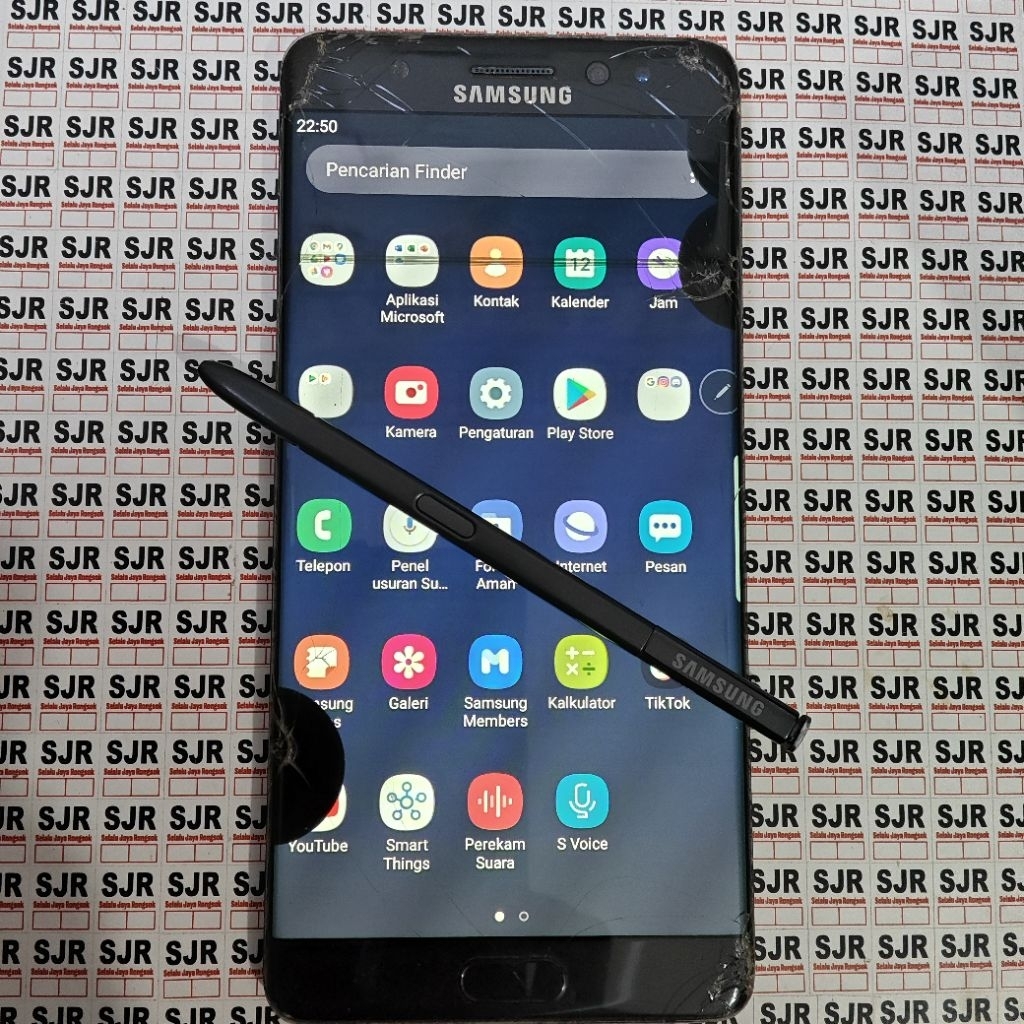 °Unit Mesin Point Samsung Note Fan Edition 64Gb Minus LCD Ori Garansi, Termasuk Pen Stylus
