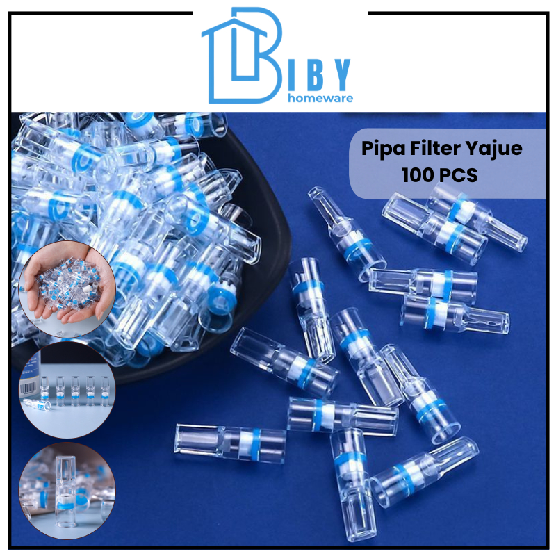BIBY Pipa Filter Yajue 100 Pipa Holder Penyaring Racun Pipa Cangklong Isi 100 pcs