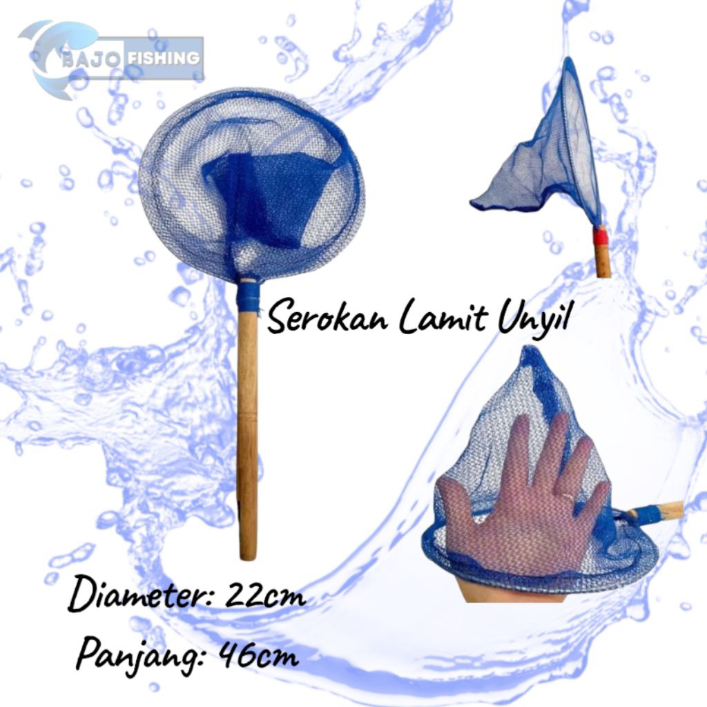 Serokan Ikan Udang Kecil Lamit Polynet Unyil Biru
