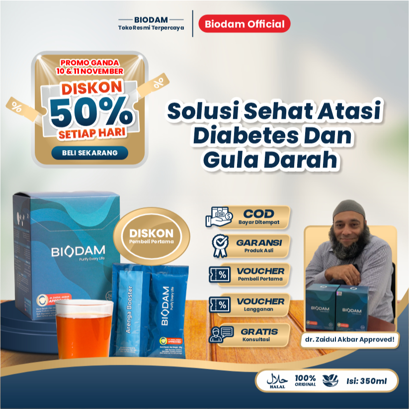 Biodam Herbal Dr. Zaidul Akbar Sembuhkan Gula Darah Tinggi Diabetes Kolesterol Asam Urat & Stamina