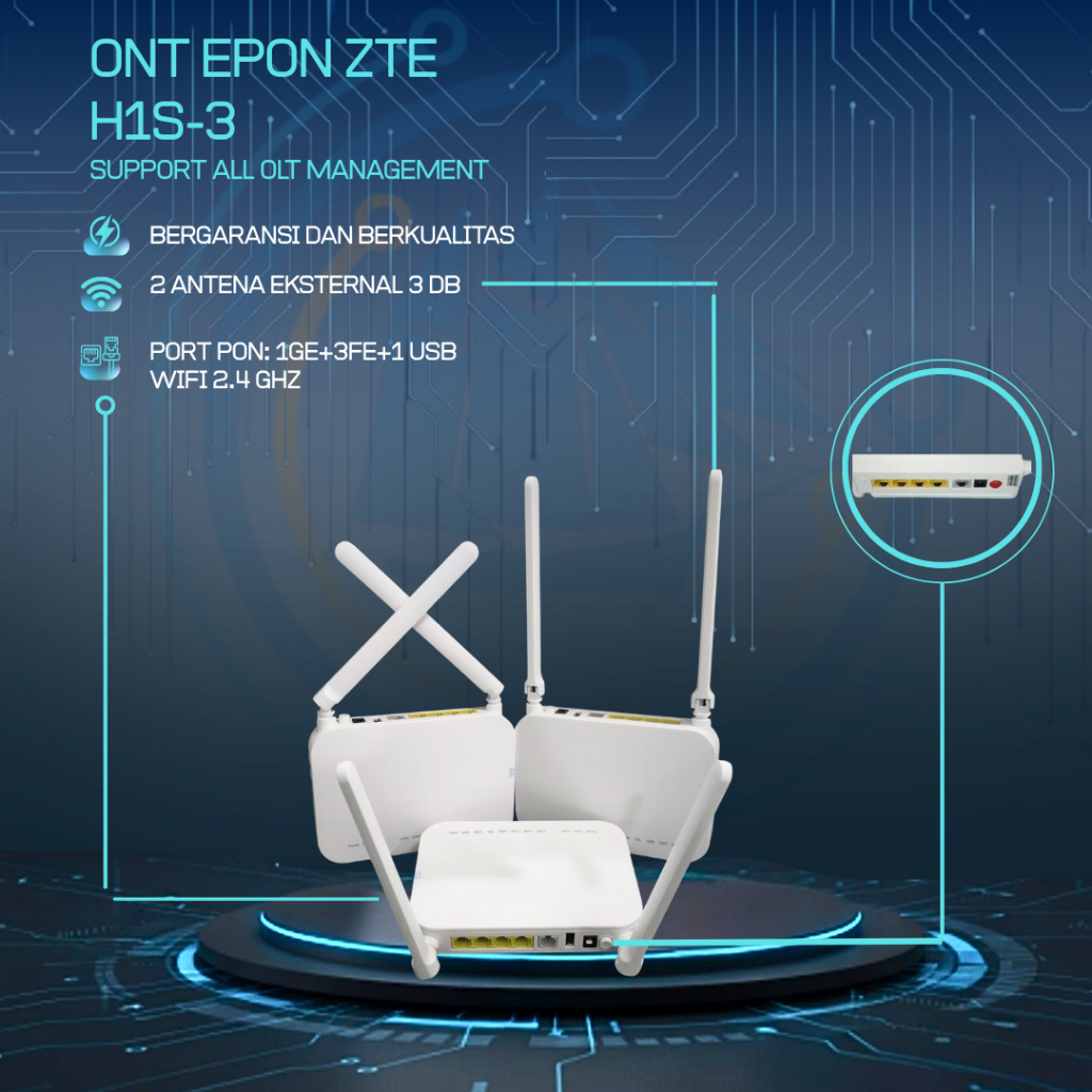 NEW ONT XPON H1S-3 Antena 3db