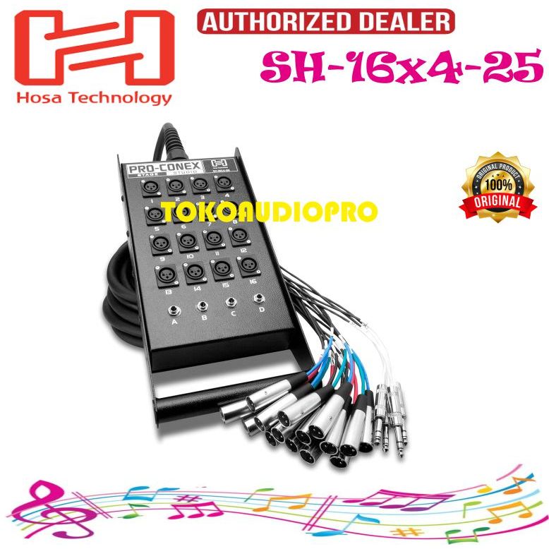 Hosa SH16x4 Snake Kabel 16 Channel Stage Box Hosa SH-16X4-25