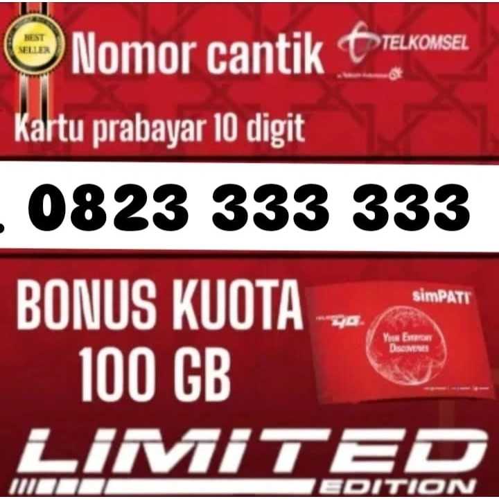 PERDANA NOMOR CANTIK TELKOMSEL 10 DIGIT FREE KUOTA 100GB