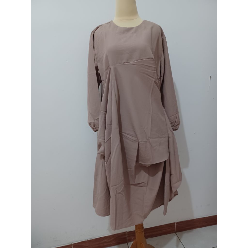 baju tunik wanita moca/tunik pesta/tunik santai
