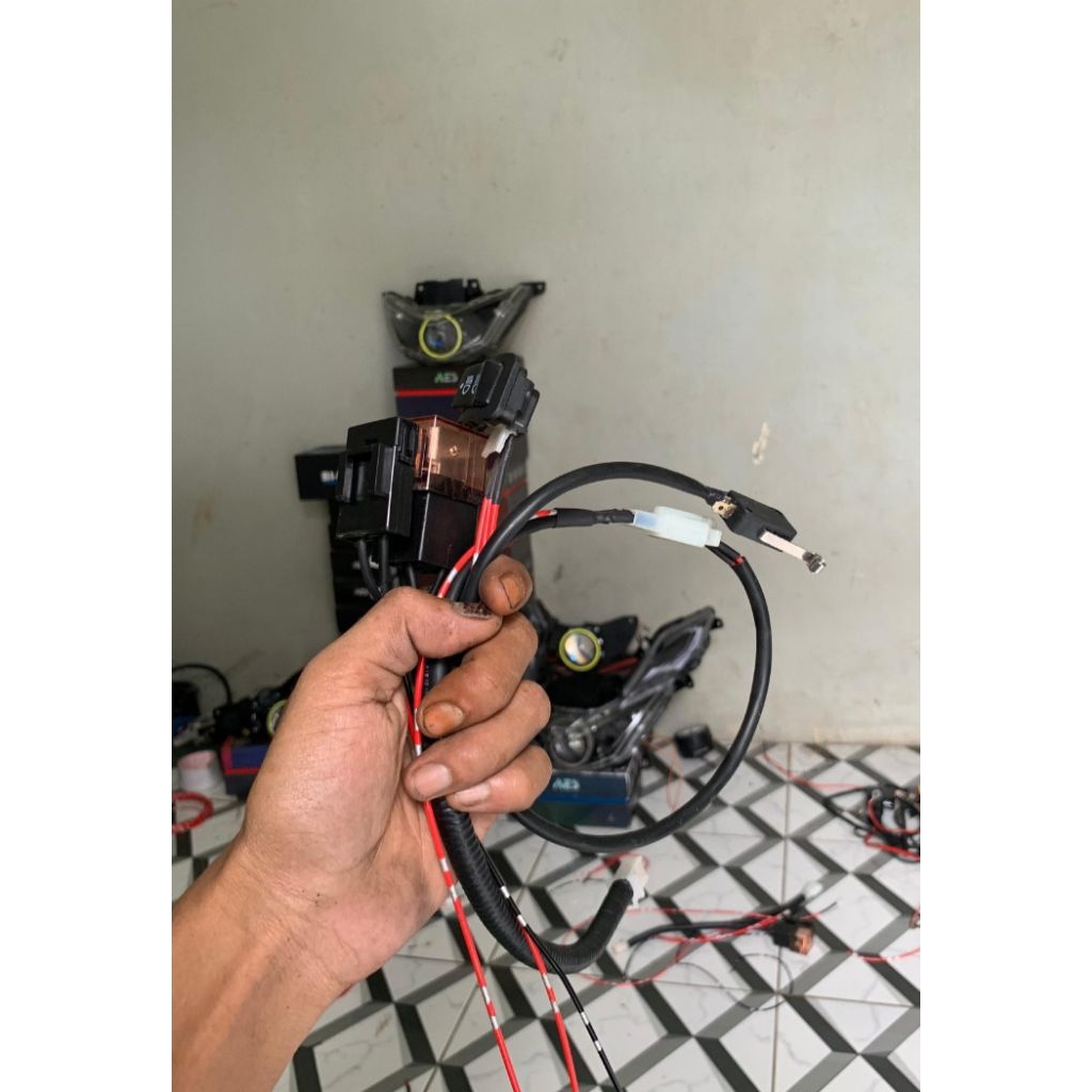 Relay Set Projie Billed Saklar 3 mode + Pasbeam Beat Deluxe Vario led 125 Vario led 150 Vario old bo