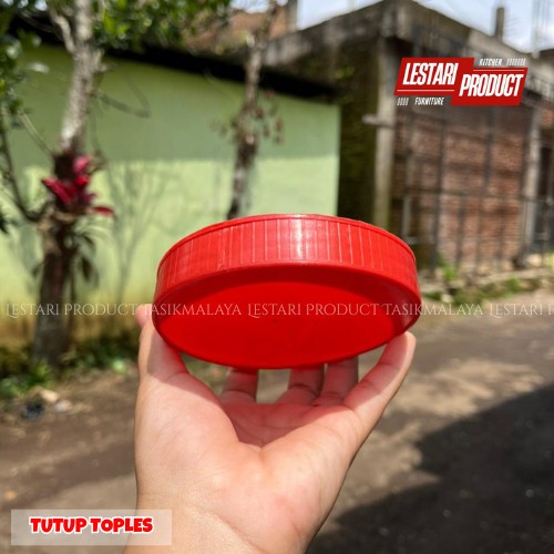 ( 12 PCS ) TUTUP TOPLES JADUL WARNA MERAH | TUTUP TOPLES KACA CENTOL DIAMETER 11CM | REFILL TUTUP TO