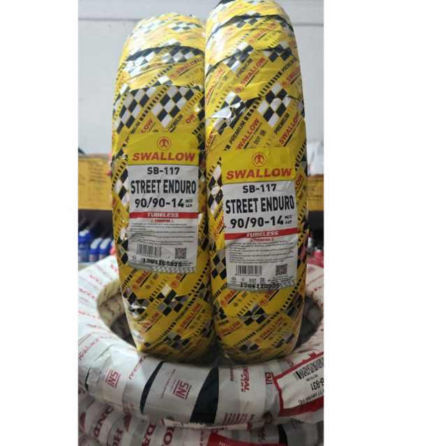 BAN LUAR SWALLOW TUBELESS 90/90-14 /STREET ENDURO - BAN UNIVERSAL MATIC MIO BEAT VARIO FREE PENTL