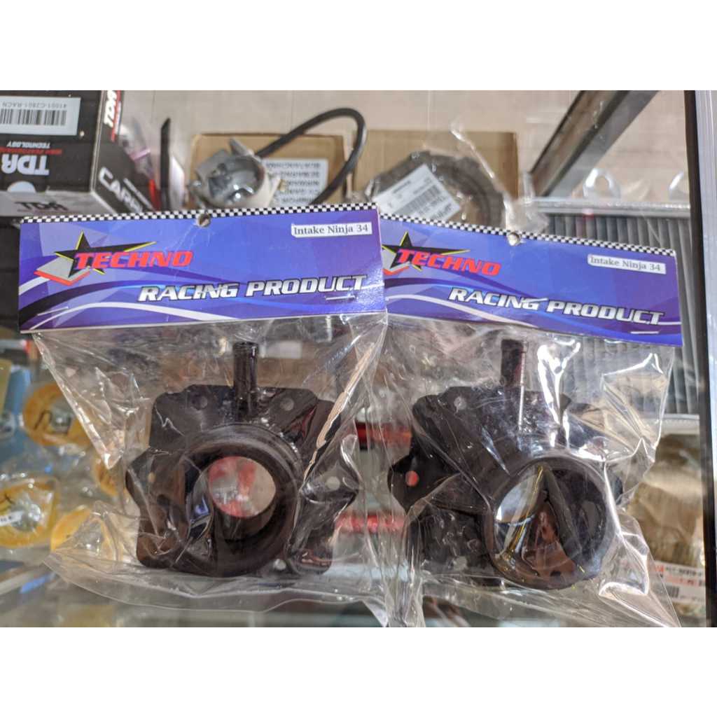 INTAKE MANIPOL MANIFOLD KARBU KARBURATOR TECHNO KAWASAKI NINJA R RR SS ZX KR 150 UKURAN 34 PE PWK OR