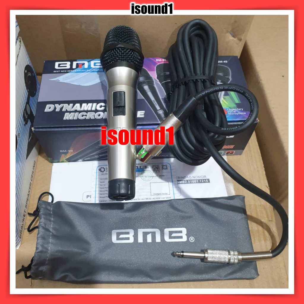 MICROPHONE ASLI BMB / MIC KABEL BMB ORIGINAL BM 45 / BM45