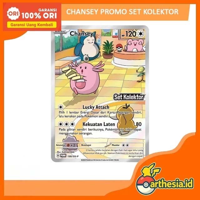130/SV-P Chansey Promo Set Kolektor Pokemon TCG Indonesia