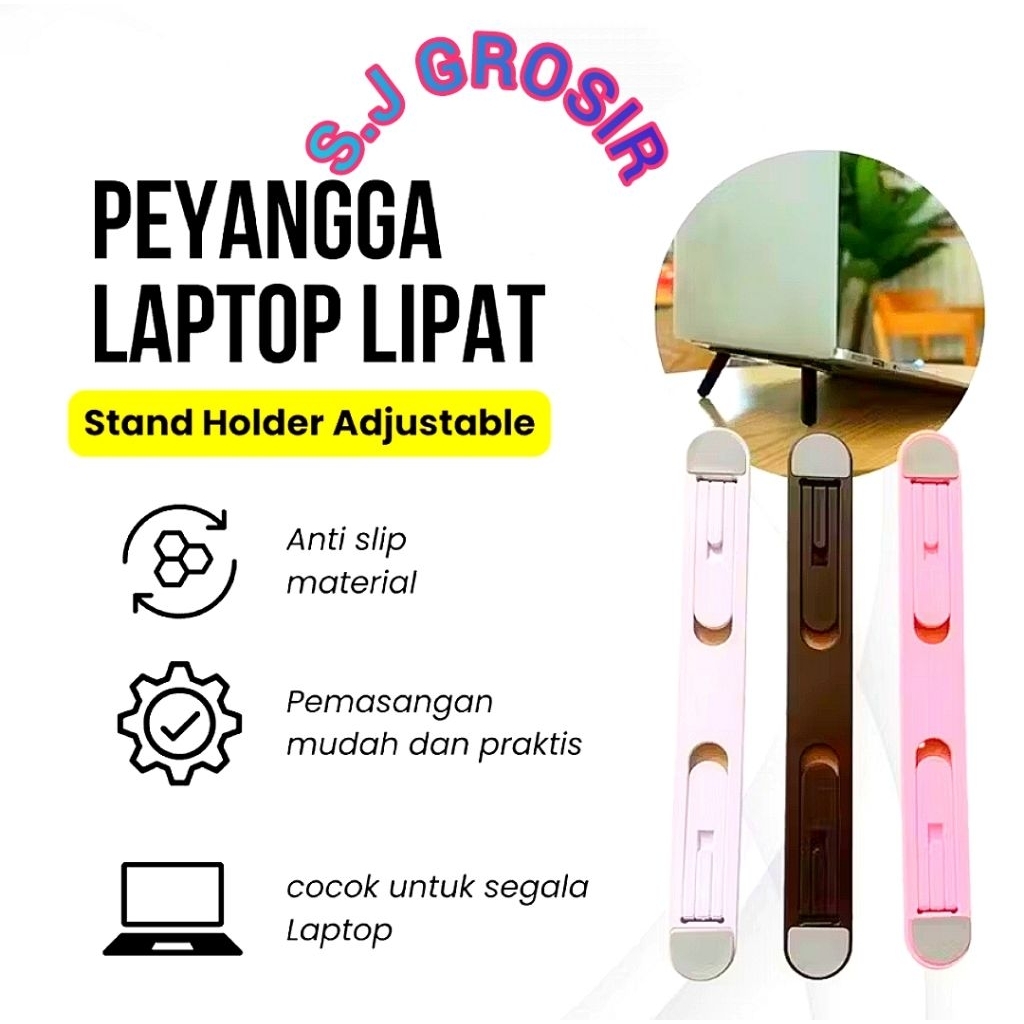 penyangga laptop simpel anti slip tatakan laptop notebook