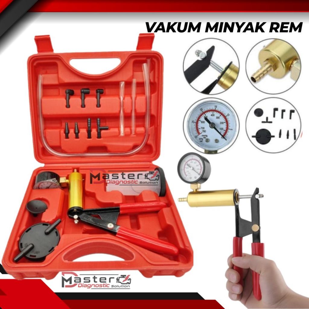 Vakum Minyak Rem Mobil Vacuum Pressure Pump Brake Bleeder Kit Bleeding, Vakum minyak rem