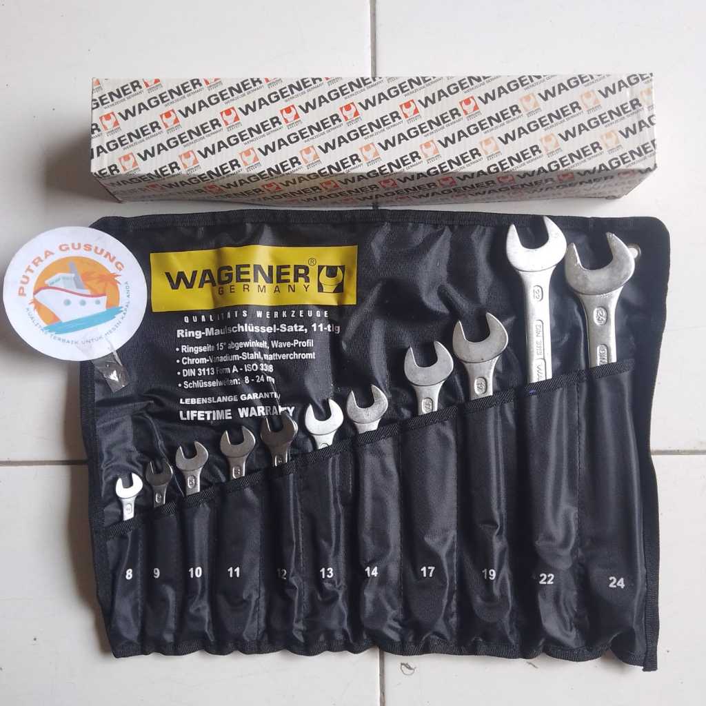 Wagener Combination Wrench Set/Kunci Ring Pas Set 8-24mm 11 pcs