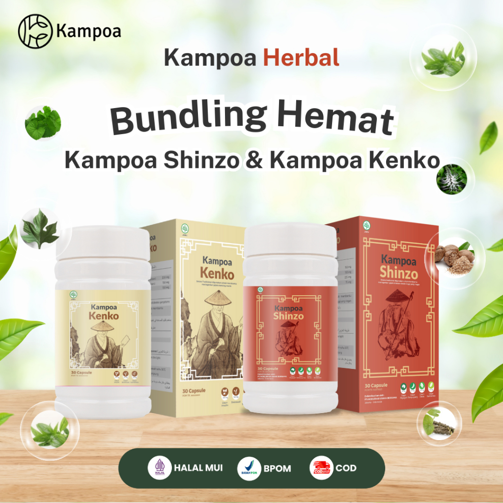 Paket Sehat Kampoa Shinzo + Kenko - Herbal Penurun Tensi Darah Tinggi dan Gula Darah Diabetes