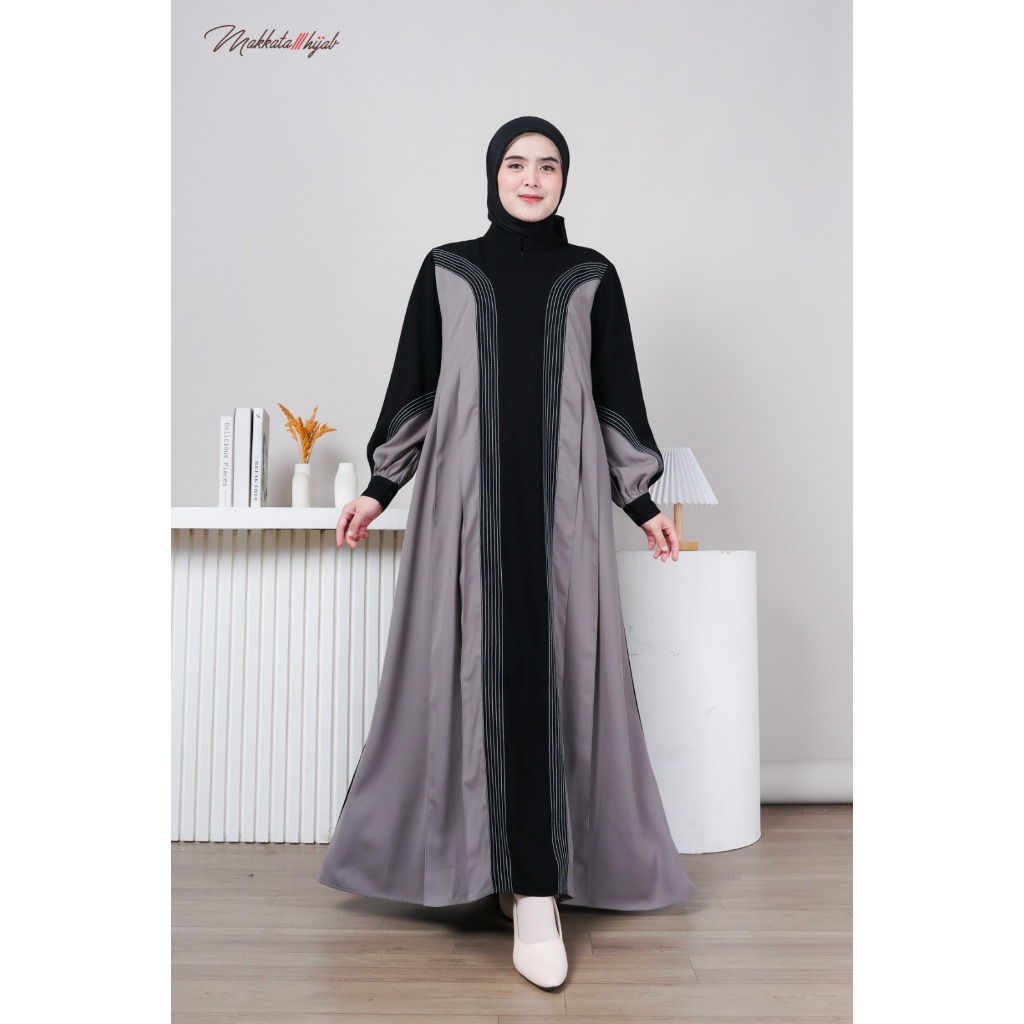 Azalia Dress Abaya Gamis Wanita Cewek Fashion Muslim Kekinian Terbaru 2025 Elegan Mewah Butik Ori Ke