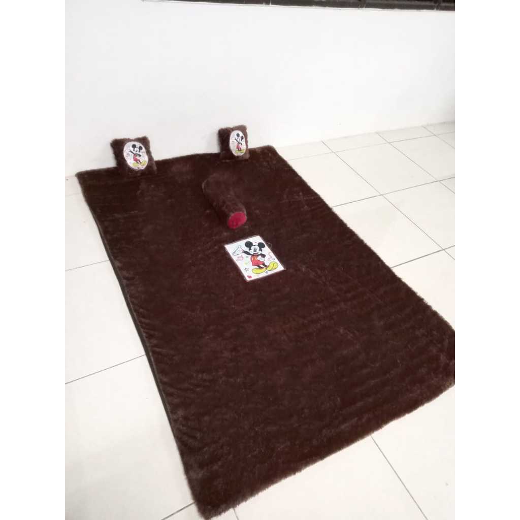 Karpet karakter bulu rasfur uk 125 x 170cm / Kasur karpet karakter bulu rasfur / Karpet lantai bulu