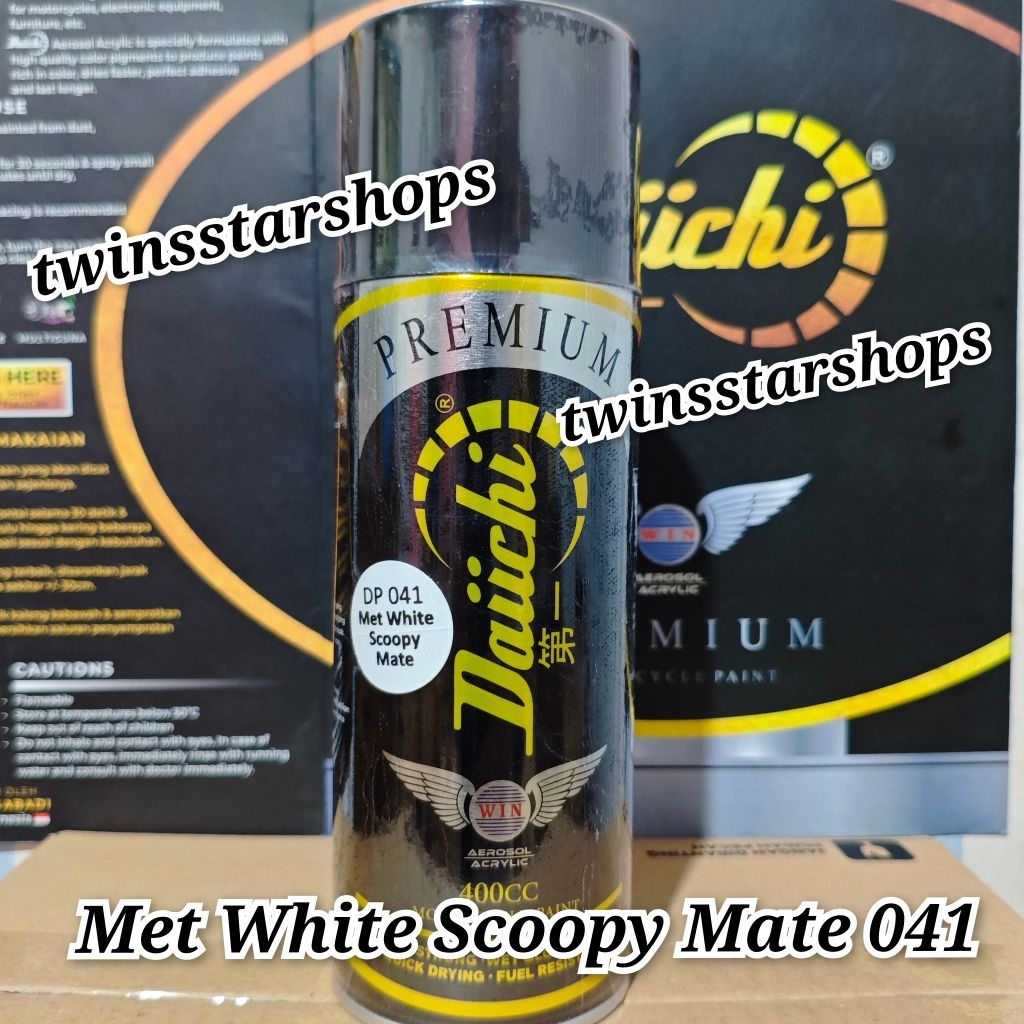 Pilok pylox pilox Cat Daiichi Daichi Met White Scoopy Matte 041 Putih Metalik Doff 400Cc Daici
