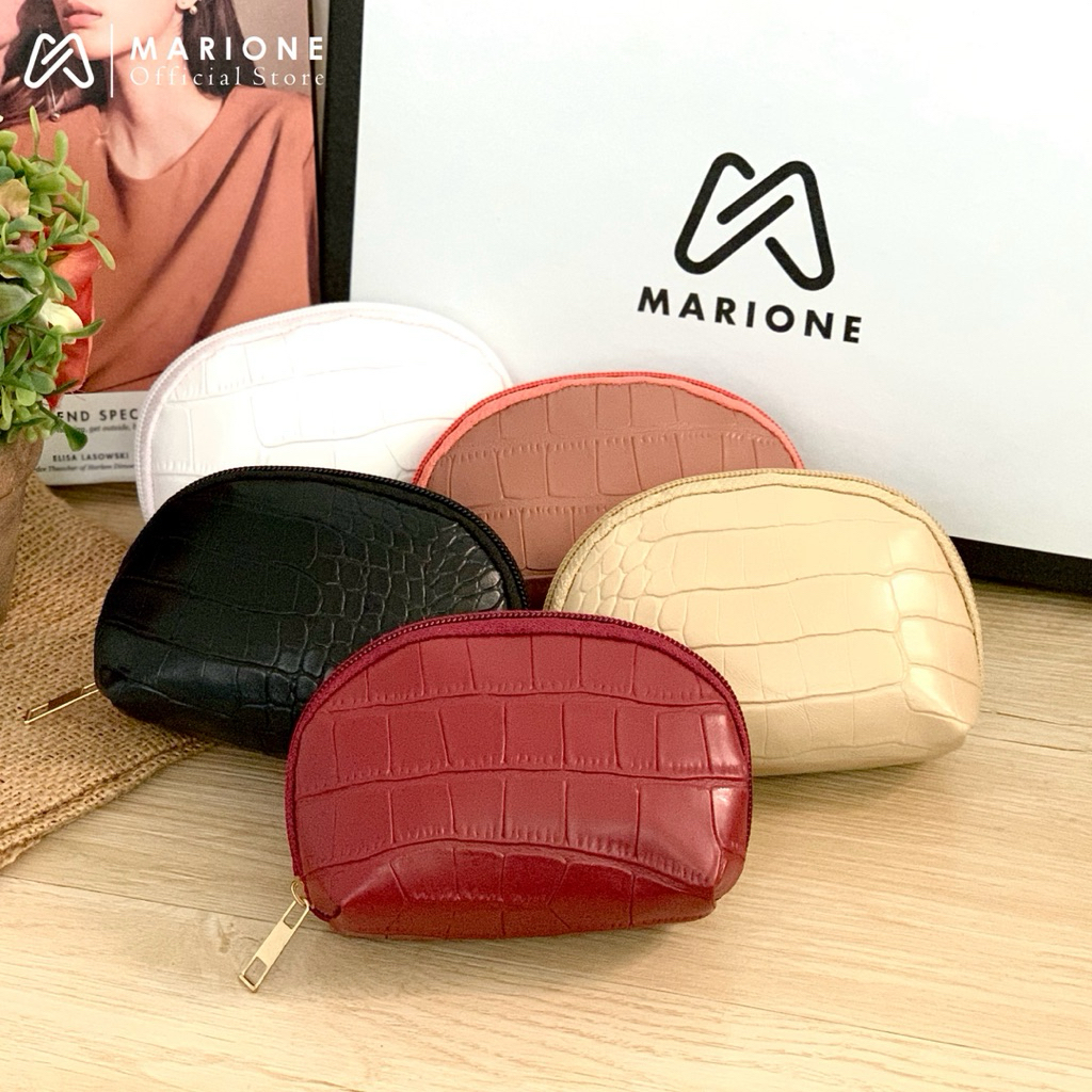 MARIONE - POUCH CROCO Pouch Koin Croco Dompet Coin Dompet Oval mini