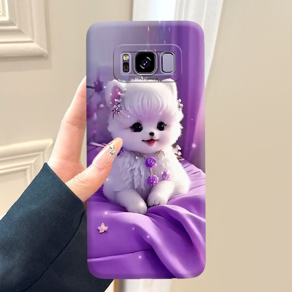 Premium Casing Hp Untuk SAMSUNG GALAXY S8 PLUS - Desain DOG KUCING CUTE LUCU - Case Silikon Softcase