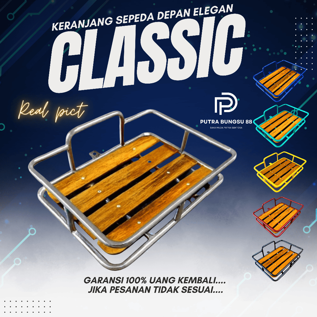 KERANJANG DEPAN SEPEDA ORIGINAL UNIVERSAL PNP MTB MINION FIXIE MINIVELO 27.5 20 INCHIE INCHI SEPEDA 