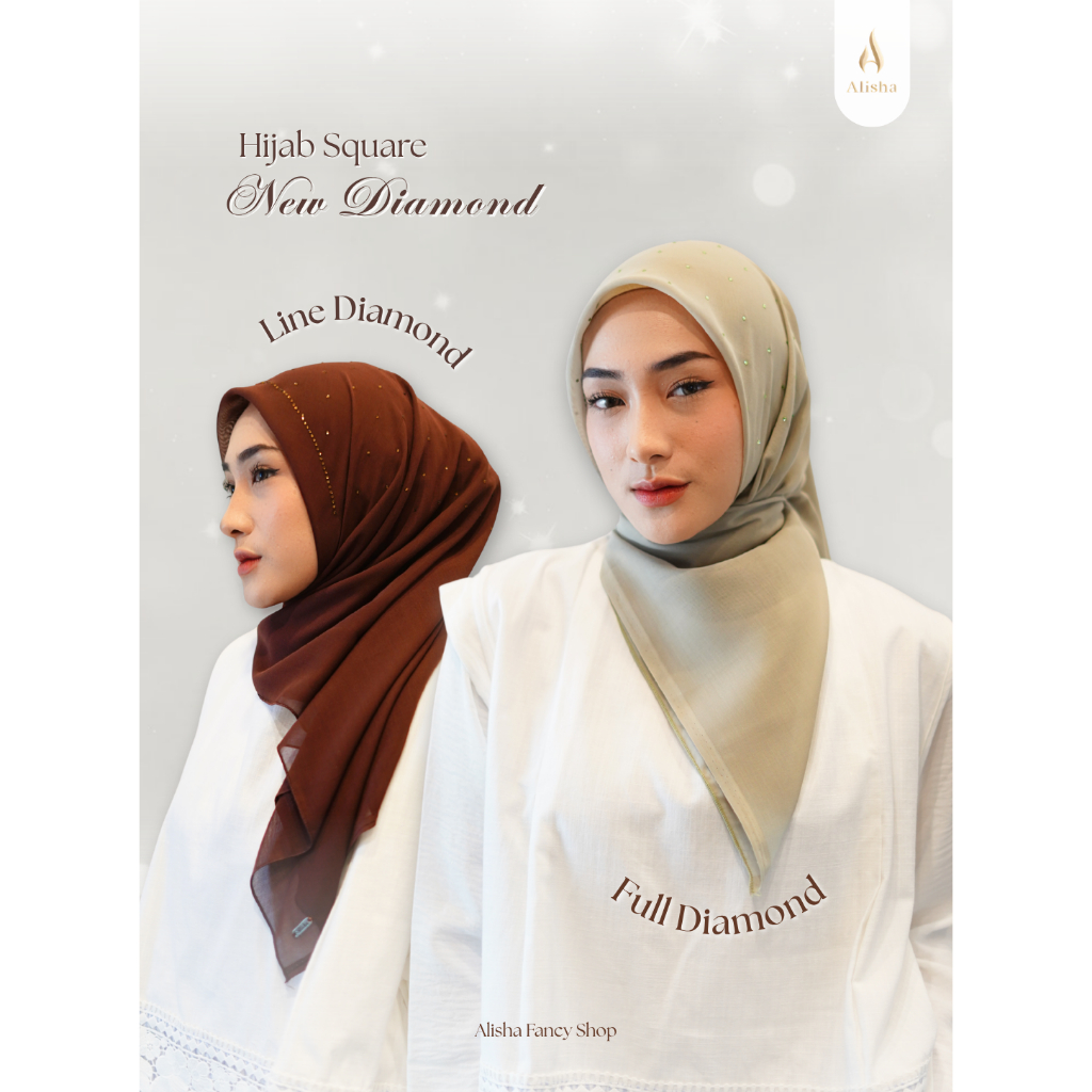 Hijab Paris Diamond Tabur Premium | Segi Empat Halus & Ringan – ALISHA