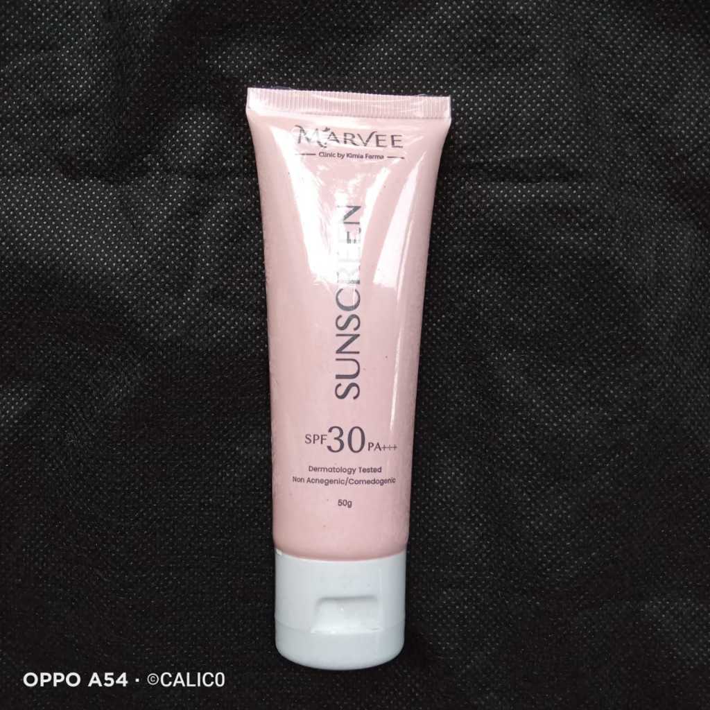 Marvee Sunscreen SPF 30 PA+++ 50 g | Marvee Clinic by Kimia Farma | dermatology tested, non acnegeni