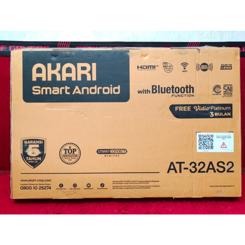TV Akari AT-32AS2 Android TV Digital 32 inc FULLSET