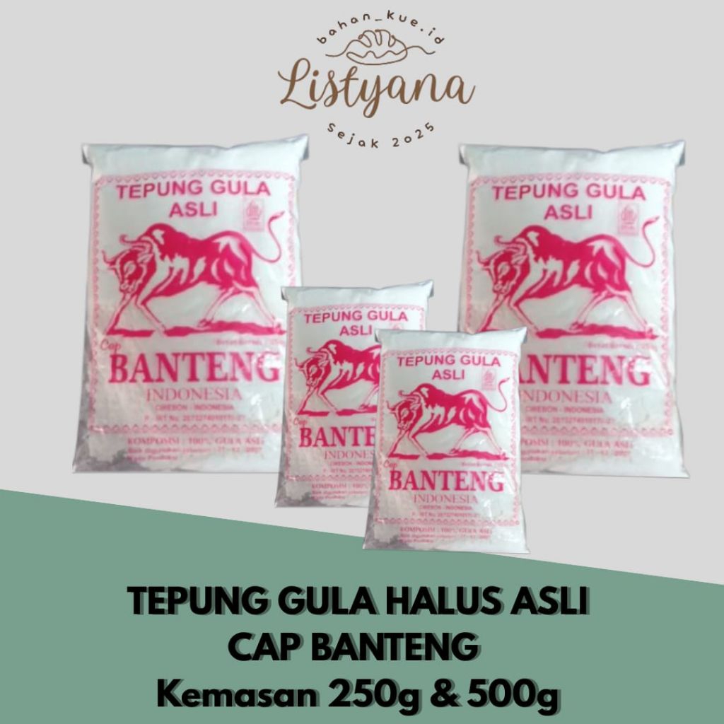 Gula halus/gula bubuk/gula tepung/gula Cap Banteng/gula/manis