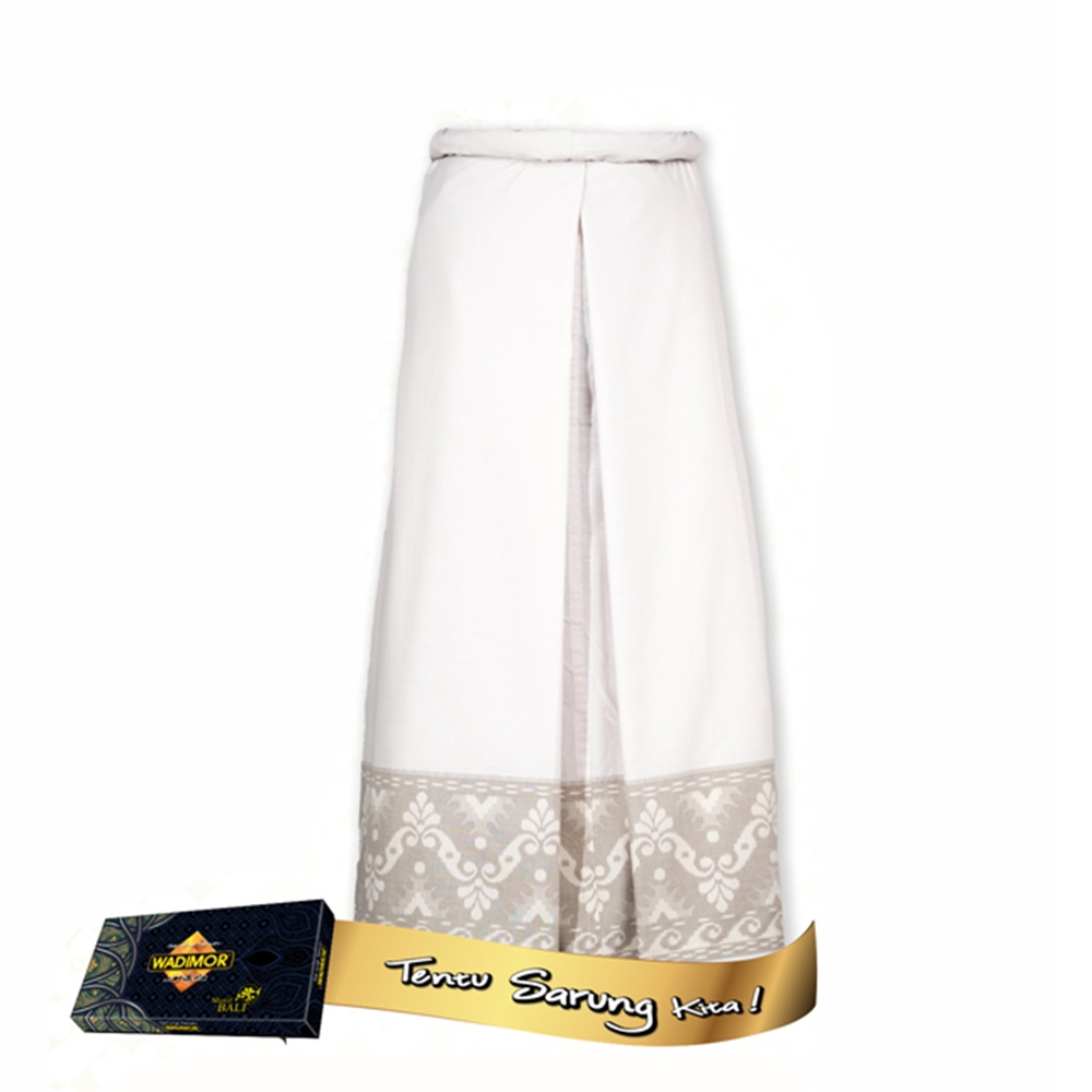 Wadimor Sarung Tenun Bali 555 Putih