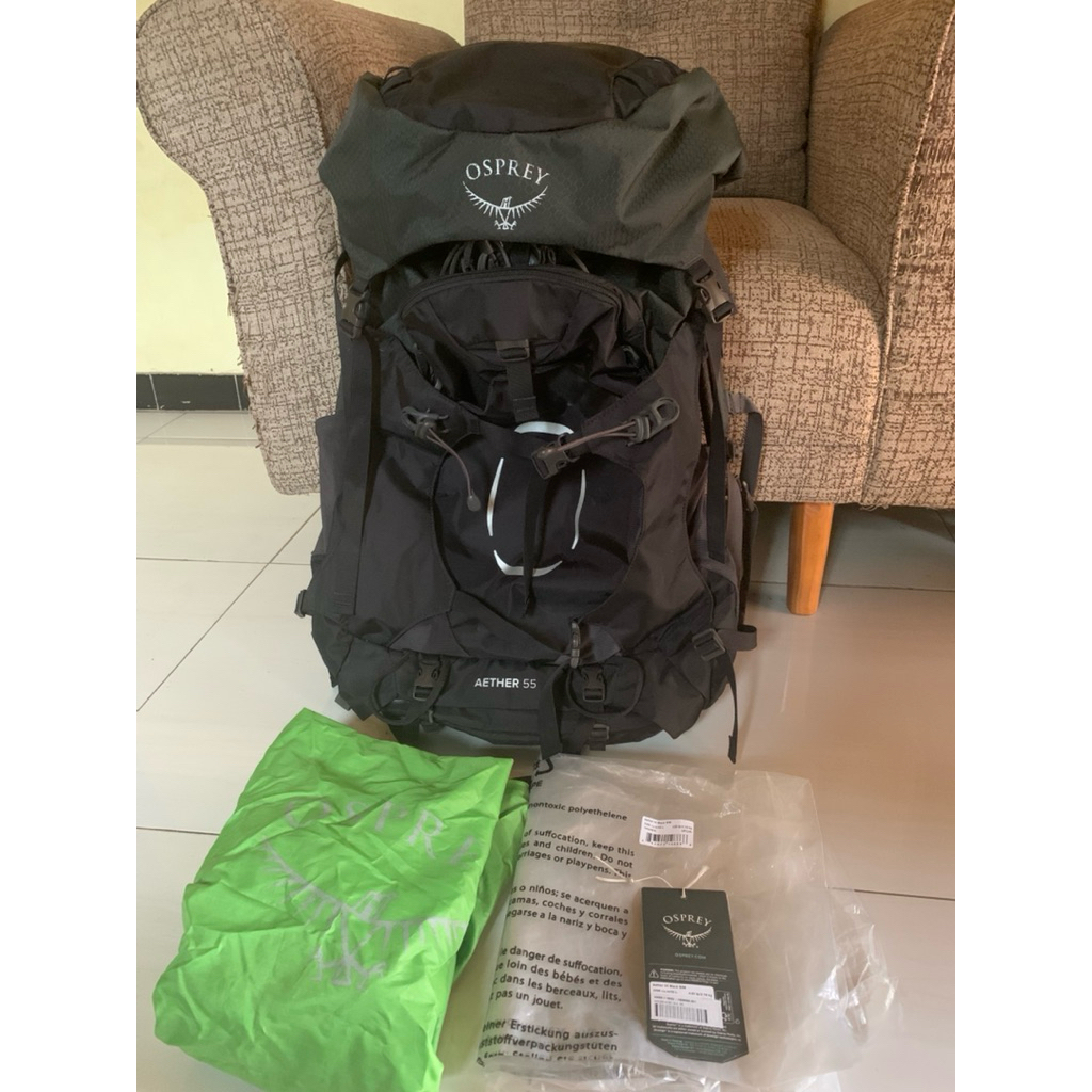 OSPREY AETHER 55 ORI/ tas carrier/ tahan air/ tas gunung