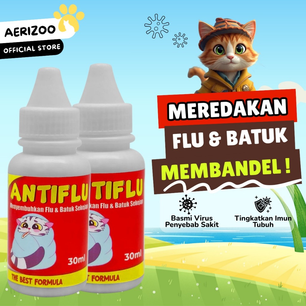 Obat Kucing Anti Flu Batuk Pilek Antibiotik Kucing Kitten Anabul Atasi Bersin Sariawan Infeksi Salur
