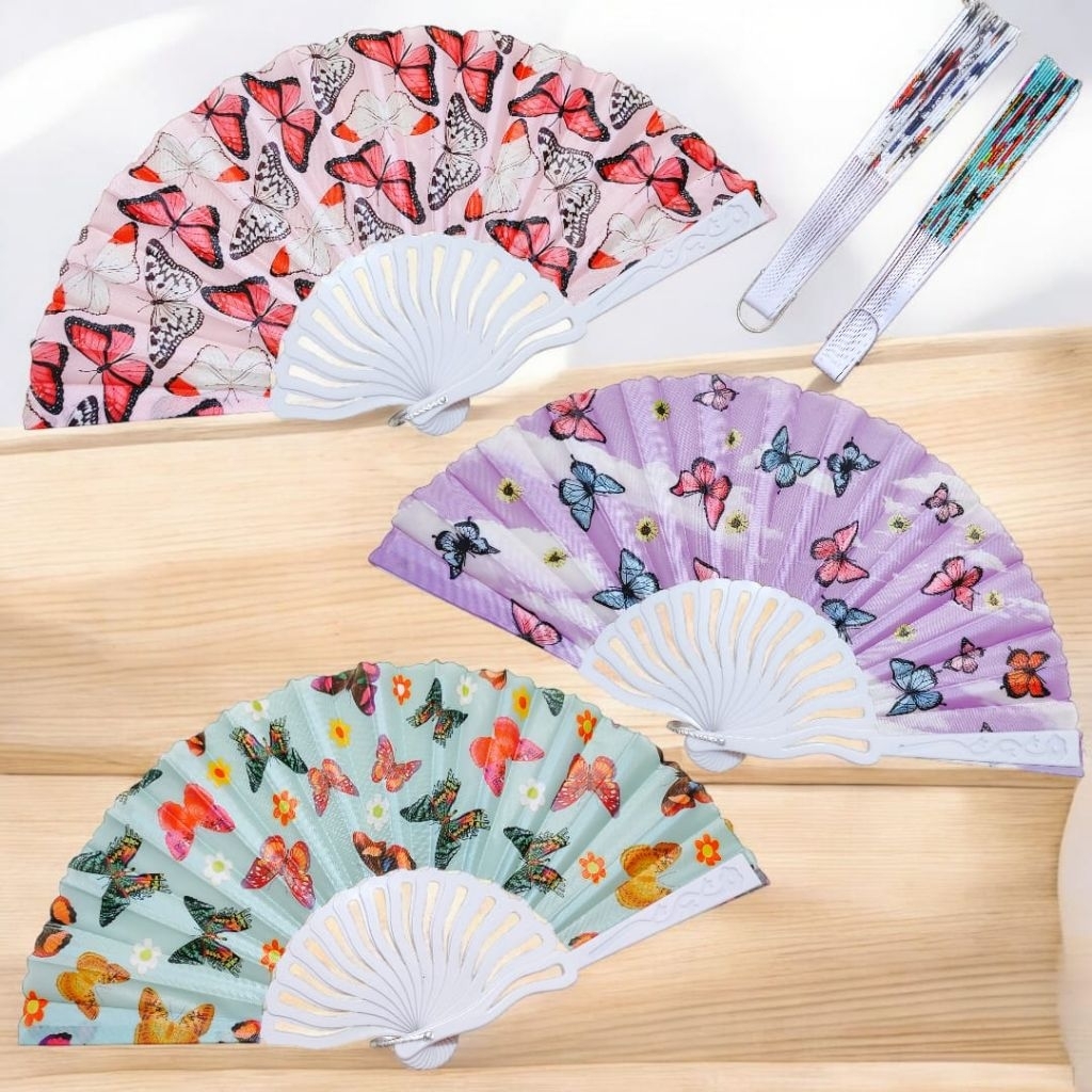 KIPAS JEPANG PAYET / KIPAS TANGAN LIPAT / KIPAS LIPAT TANGAN GAGANG / KIPAS JEPANG / KIPAS SOUVENIR