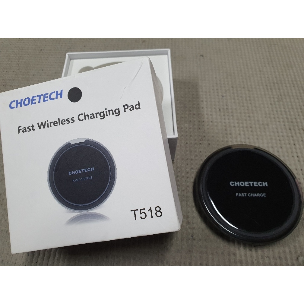 Wireless Charger CHOETECH QI FAST T518 10W - Mendukung HP dengan Fasilitas Receiver Qi - Charger