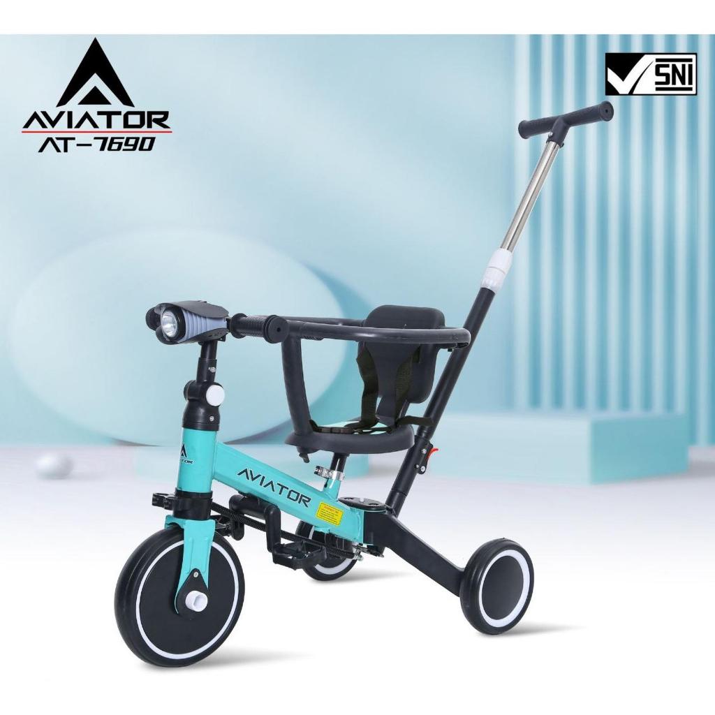 Sepeda anak roda tiga balance bike aviator 7690 dorongan sepeda push bike balance bike aviator