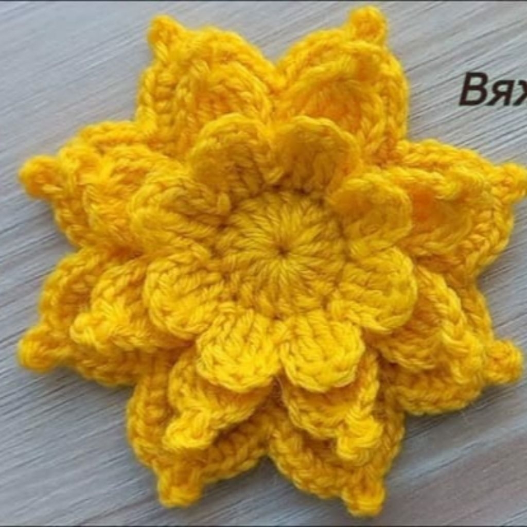 Kolong hijab rajut bros bunga aplikasi rajut