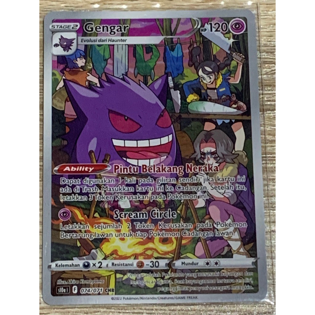 Gengar CHR 074/071  fantom kegelapan - Original 100% - TCG Indonesiaom