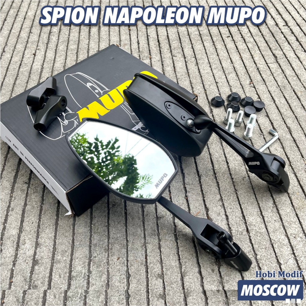 Spion Batman Napoleon Sepasang Kaca bening Datar MUPO RACE ORIGINAL Nmax X-Max PCX Vario 160 Adv Sco