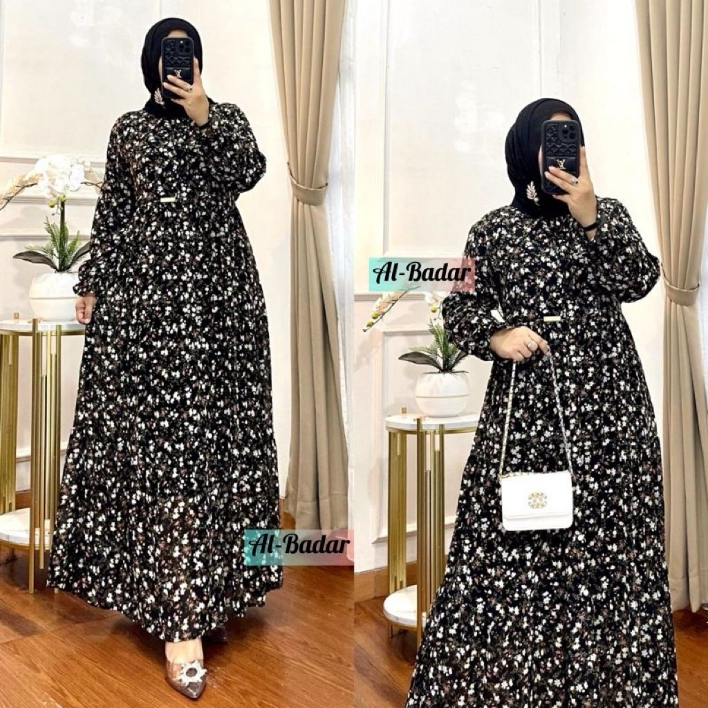 gamis bunga bunga dewasa