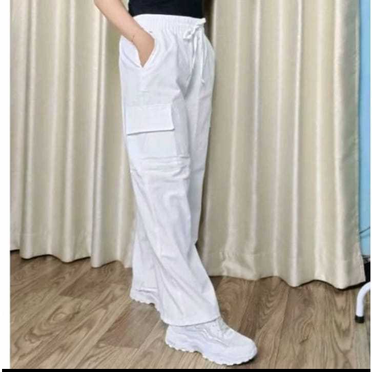 Celana Kulot Wanita Jumbo / Celana Kulot Panjang / Celana Cargo Wanita Jumbo / Celana Kerja Wanita /